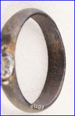 German postcard WWII Badge WW2 Skull bones Ring Military WW1 Helmet WWI Award