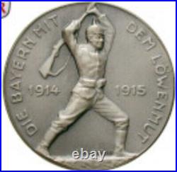 Germany 1914/1915 Medal Kronprinz Rupprecht von Bayern, very rare. 800 Silver