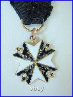 Germany Imperial Order Of Johanniter Miniature. Made In Gold. Rare. Vf+