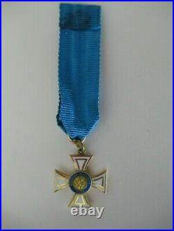 Germany Prussia Order Of The Crown Miniature. Made In Gold. Vf+