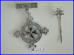 Great Britain Order Of St. John For Ladies + Miniatures. Cased. Silver Rare. Vf+