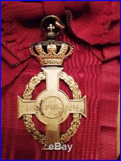 Greece Order of George I, RARE CROSS for Grand Cross with ORIGINAL SCARF! Greek