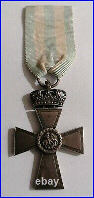Greece Royal Early Bravery SILVER Cross of Valor 3rd class, 1913y. Emission, order