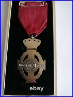 Greece Royal Order of King George I, 5th class with case RARE Emission SILVER