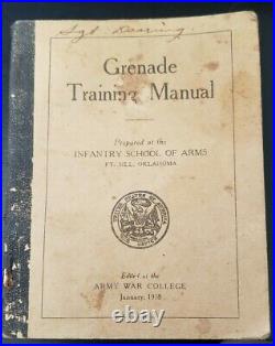Grenade Training Manual Infantry School Of Arms Army war college 1918