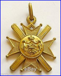 H007 Serbia Yugoslavia early Order Cross of the Takovo 5th class cross medal