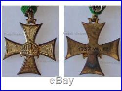 HUngary WW2 Officer Long Service Cross Military Medal 1937 Decoration Hungarian
