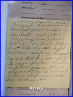 Harry E. Jones WWI Collection 2 handwritten accounts of his war experiences