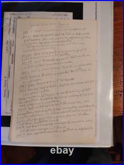 Harry E. Jones WWI Collection 2 handwritten accounts of his war experiences