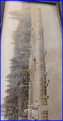 Huge 1930s Panoramic Photograph 1938 Washington State National Guard 56 X 9.5