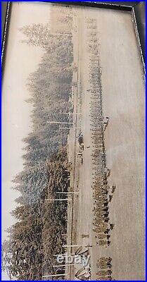 Huge 1930s Panoramic Photograph 1938 Washington State National Guard 56 X 9.5