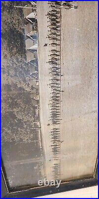 Huge 1930s Panoramic Photograph 1938 Washington State National Guard 56 X 9.5