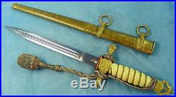 Imperial Reichsmarine German Naval Dagger With Rare 1919 Pattern Knot