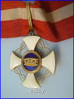 ITALY KINGDOM ORDER OF THE CROWN COMMANDER, in gold and superb enamels