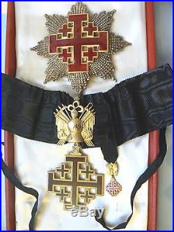 ITALY, VATICAN ORDER OF THE HOLY SEPULCHRE, GRAND CROSS MILITARY SET WITH CASE