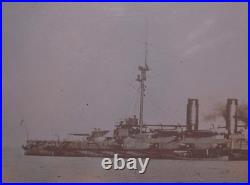 Imperial Japanese Navy Battleship Kashima with Maurice Farman Seaplane Photo