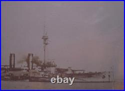 Imperial Japanese Navy Battleship Kashima with Maurice Farman Seaplane Photo