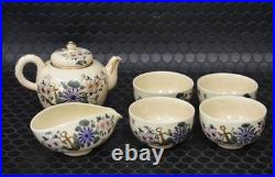 Imperial Japanese Navy Cruiser ASAMA Long Voyage Commemorative Tea Set Kiyomizu