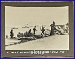 Incredible Antique 1928 China Marine Photo Coming Ashore American Legation