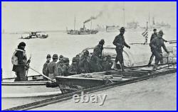 Incredible Antique 1928 China Marine Photo Coming Ashore American Legation