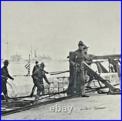 Incredible Antique 1928 China Marine Photo Coming Ashore American Legation