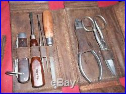Inspectors Pocket Kit Signal Corps US Army Knife, Pliers, Scissors RARE VTG 6-SET