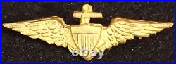 Interwar 1930's USN Navy Aviators Badge Pilot Wings Garrison Cap AMCRAFT, Rare