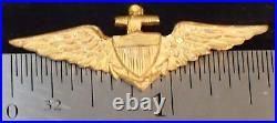 Interwar 1930's USN Navy Aviators Badge Pilot Wings Garrison Cap AMCRAFT, Rare