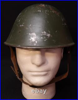 Interwar Era Netherlands Dutch Army Infantry M34 Combat Helmet Liner & Chinstrap