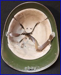 Interwar Era Netherlands Dutch Army Infantry M34 Combat Helmet Liner & Chinstrap
