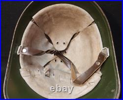 Interwar Era Netherlands Dutch Army Infantry M34 Combat Helmet Liner & Chinstrap