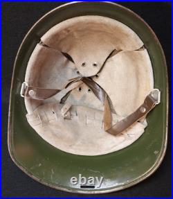 Interwar Era Netherlands Dutch Army Infantry M34 Combat Helmet Liner & Chinstrap