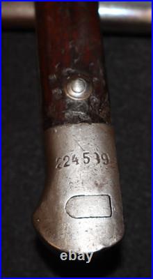 Interwar Era Turkish Mauser Bayonet Model 1935 AS. FA'Askeri Fabrika' 8mm Cal Interwar Era Turkish Mauser Bayonet Model 1935 AS. FA'Askeri Fabrika' 8mm Cal