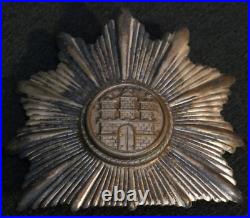 Interwar German Weimar Republic City of Hamburg Police Shako Front Plate Emblem