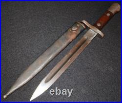 Interwar Turkish Model 1935 Mauser Bayonet'AS. FA Askeri Fabrika' M1935 Surplus