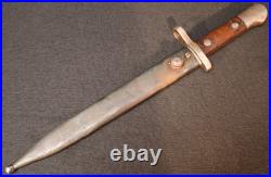 Interwar Turkish Model 1935 Mauser Bayonet'AS. FA Askeri Fabrika' M1935 Surplus