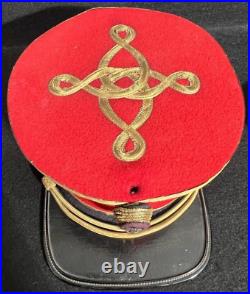 Interwar WW2 French Army Officers Red Kepi Cap Hat 2 Button & Fine Cypher Rare