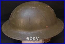 Interwar WWII Refurbished M1917 Helmet First Sergeant 15th Engineer Battalion