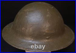 Interwar WWII Refurbished M1917 Helmet First Sergeant 15th Engineer Battalion