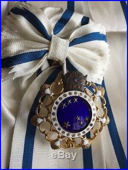 Iran Persia Order of the Pleiades Haft Paykar Grand Cross Sash Medal Badge