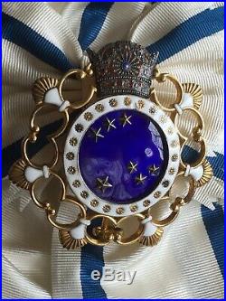 Iran Persia Order of the Pleiades Haft Paykar Grand Cross Sash Medal Badge