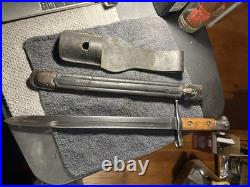 Italian 1891-1938 Carcano Carbine Bayonet TORINO Excellent with Scabbard + Frog