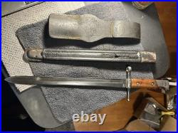 Italian 1891-1938 Carcano Carbine Bayonet TORINO Excellent with Scabbard + Frog