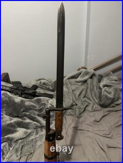 Italian 1891-1938 Carcano Carbine Bayonet TORINO Excellent with Scabbard + Frog