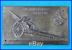 Italian Pre WW2 Gio. Ansaldo & C. Genova Artillery signed Copper Plaque Medal