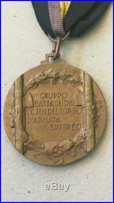 Italian fascist medal Gruppo battaglioni ccnn eritrea africa aoi coloniale war