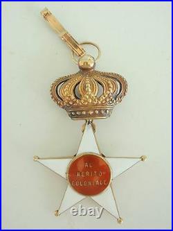 Italy Colonial Order Of The Star Commander Grade. Made In Gold. Rare! Vf+