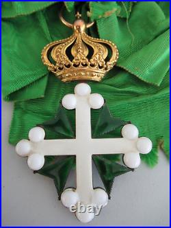 Italy St. Maurice & Lazarus Order Grand Cross Badge. Gold. Enamel. Rr
