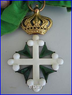 Italy St. Maurice & Lazarus Order Grand Cross Badge. Gold. Enamel. Rr