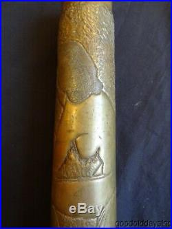 JAZZ AGE HIGH LIFE 1929 CANNABIS Trench Art Shell Casing Nude Female Smoker